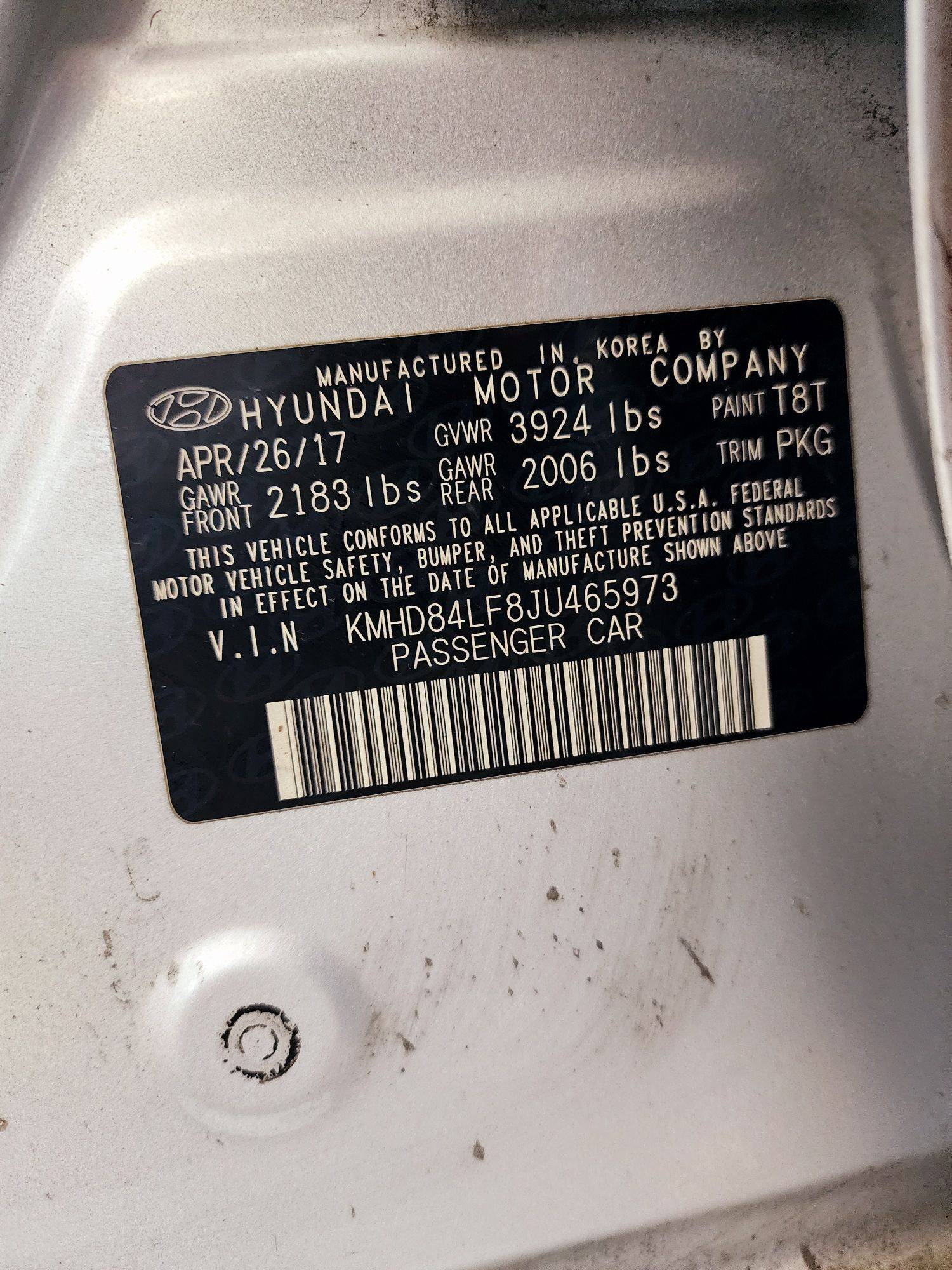 2018 HYUNDAI ELANTRA — 103936 Miles — Lot 32221 — Souq - Marhaba Auctions Used Cars - Image 9