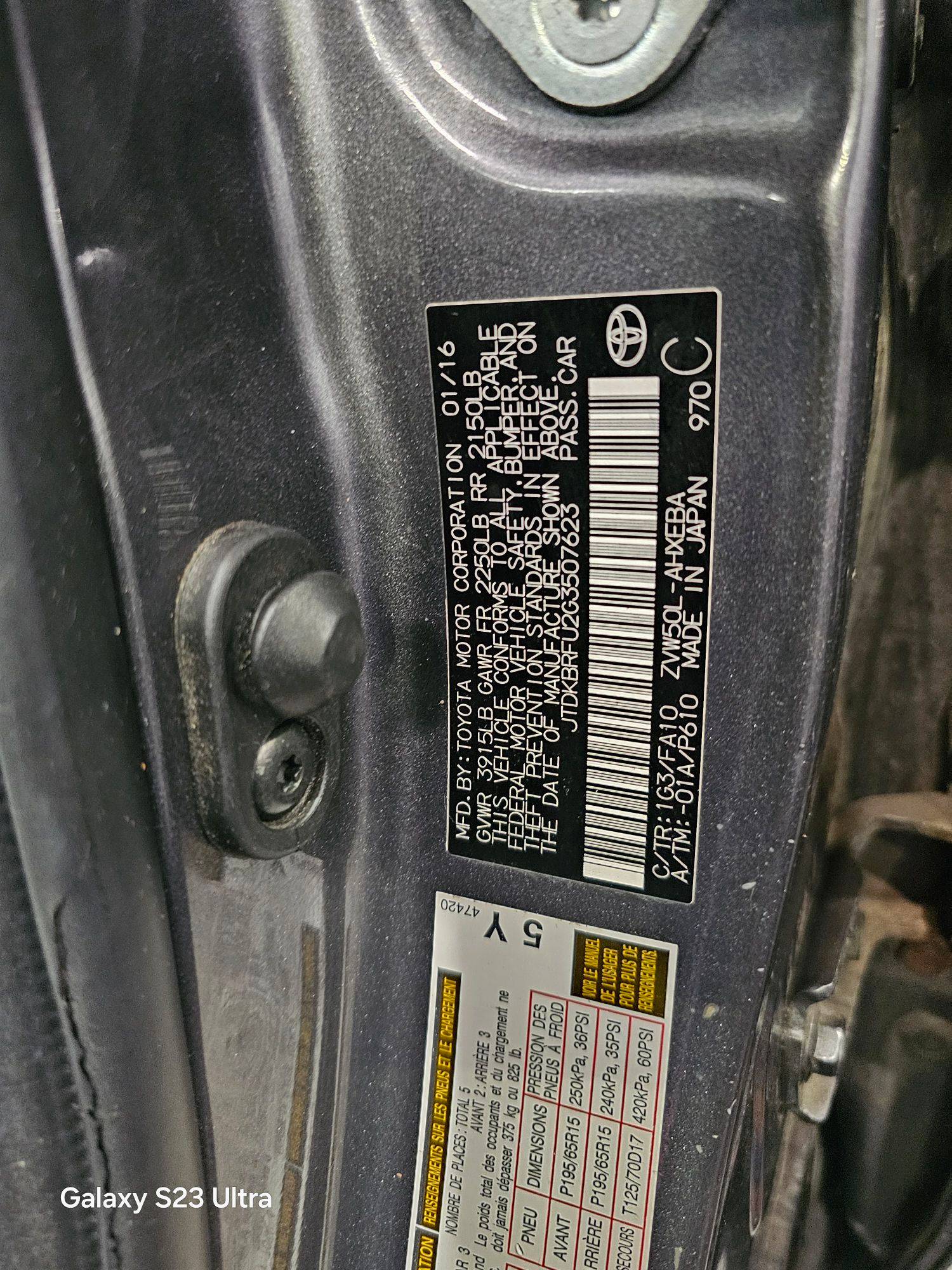 TOYOTA PRIUS 2016 - Marhaba Auction Used Cars - Image 10