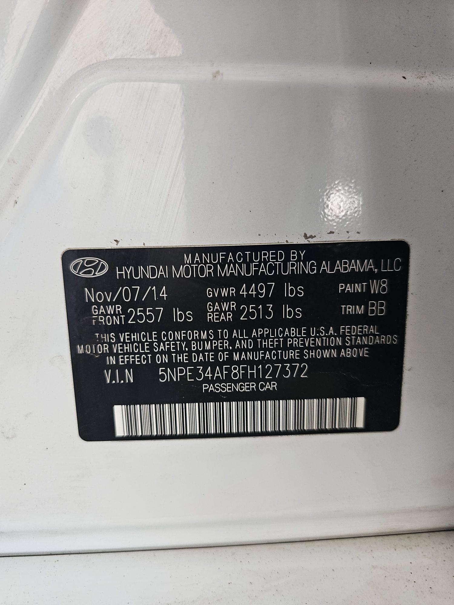 2015 HYUNDAI SONATA — 141323 Miles — Lot 837361 — Souq - Marhaba Auctions Used Cars - Image 10