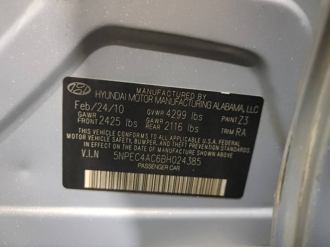 2011 HYUNDAI SONATA — 216938 Miles — Lot 38107359 - Marhaba Auctions Used Cars - Image 10