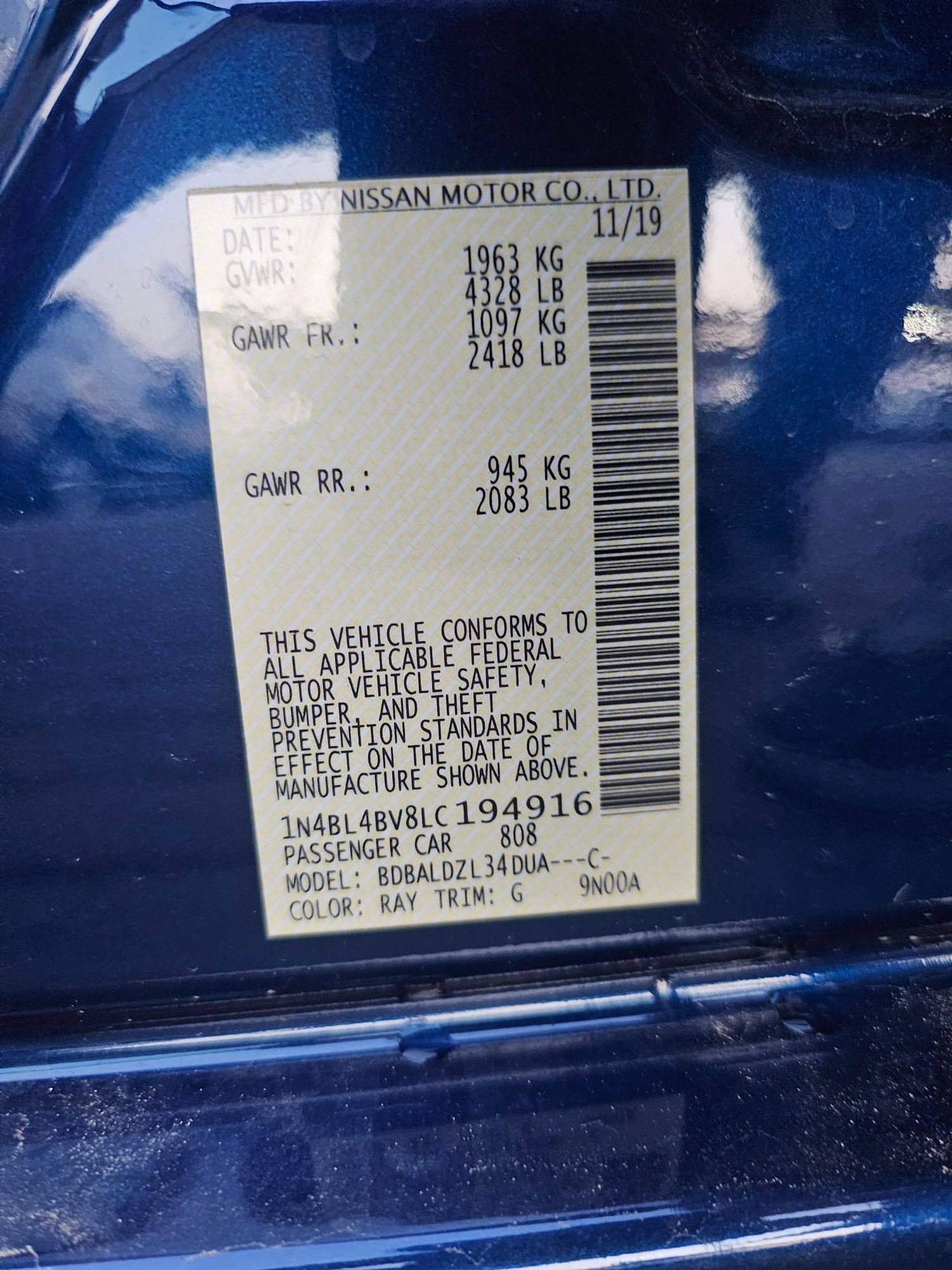 NISSAN ALTIMA 2020 - Marhaba Auction Used Cars - Image 9