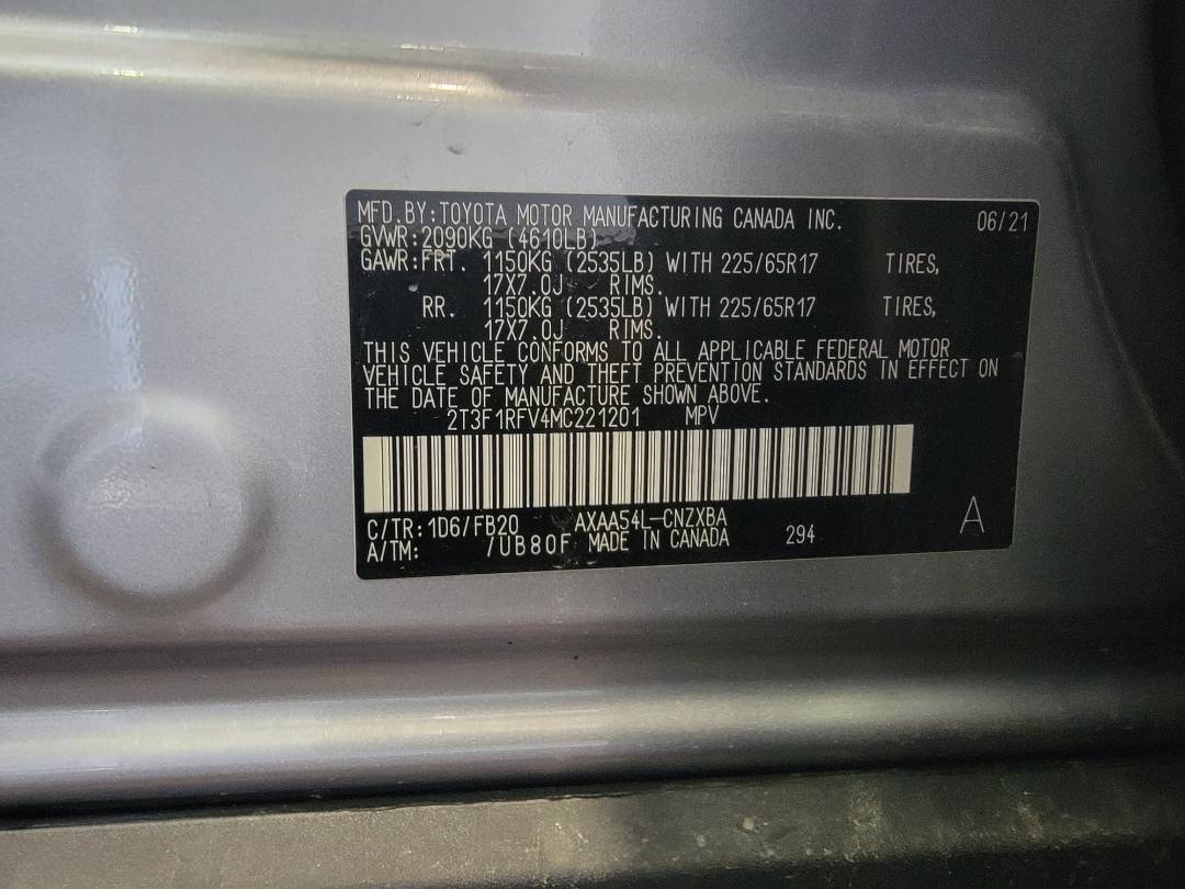 2021 TOYOTA RAV4 — 18000 Miles — Lot C221201 — Main - Marhaba Auctions Used Cars - Image 9