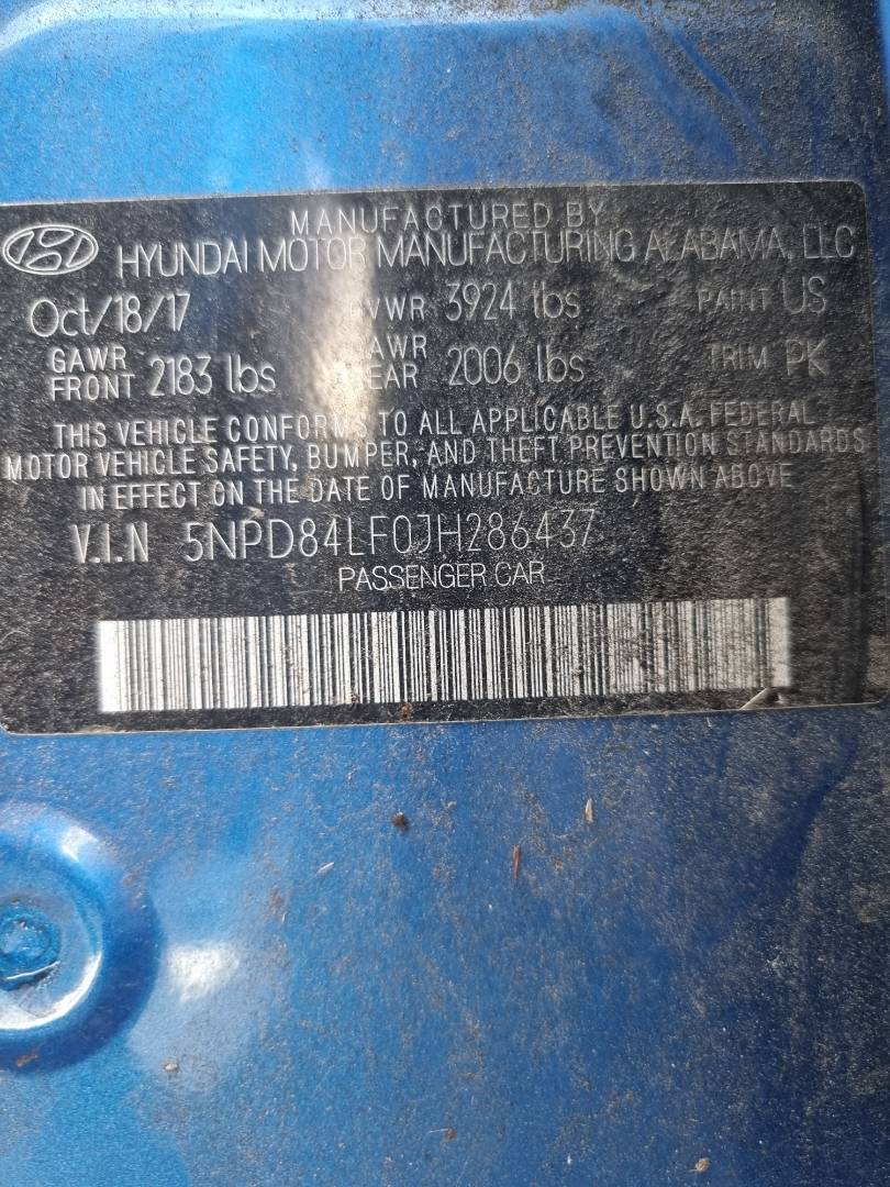 2018 HYUNDAI ELANTRA — 120589 Miles — Lot H286437 — Ind. 12 - Marhaba Auctions Used Cars - Image 9