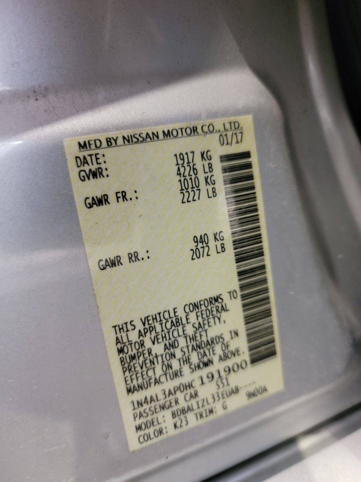 NISSAN ALTIMA 2017 - Marhaba Auction Used Cars - Image 9