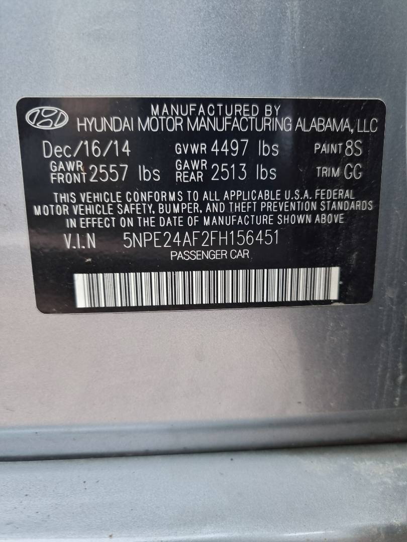 HYUNDAI SONATA 2015 - Marhaba Auction Used Cars - Image 8