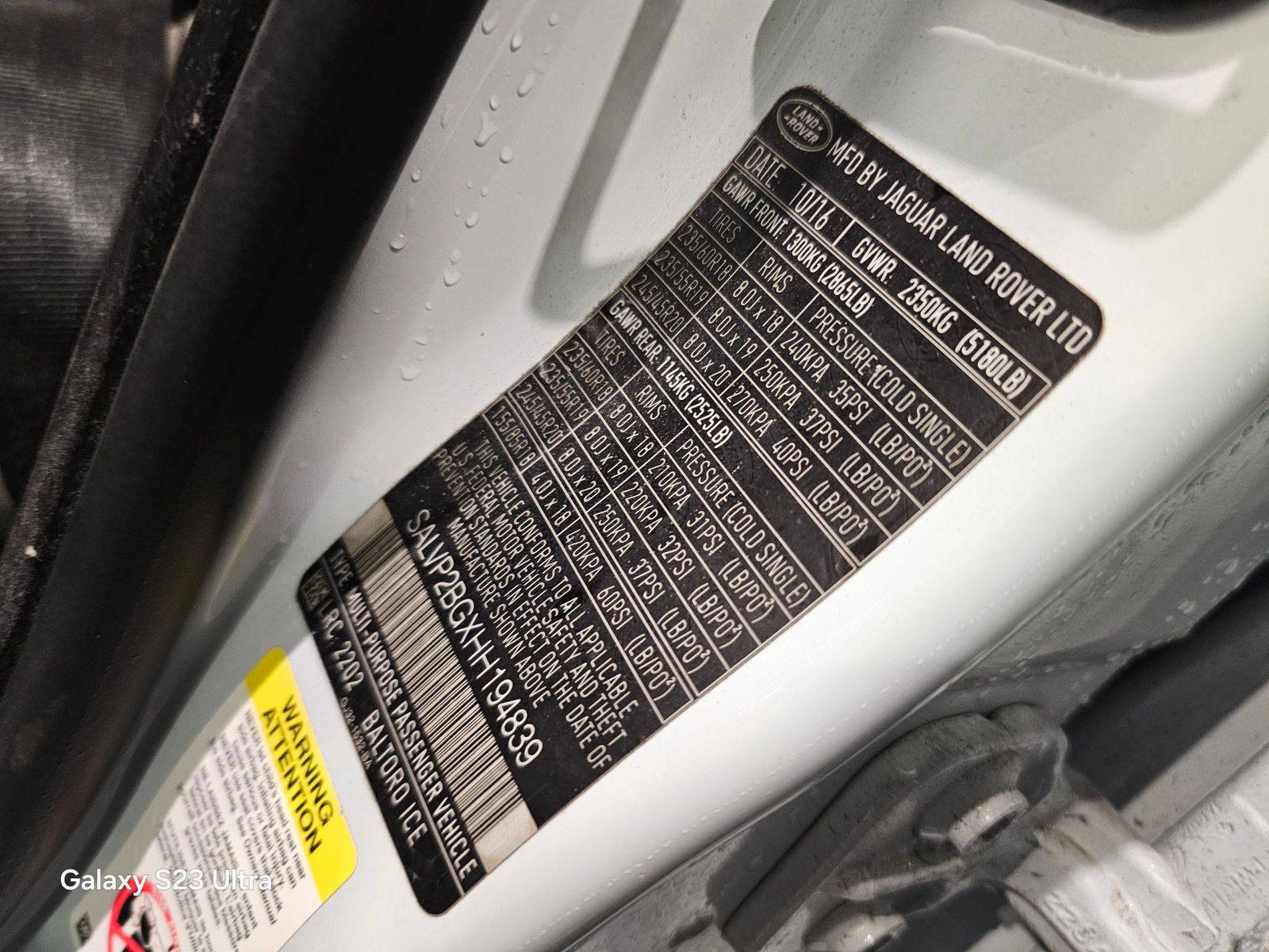 LAND ROVER RANGE ROVER EVOQUE SE 2017 - Marhaba Auction Used Cars - Image 9