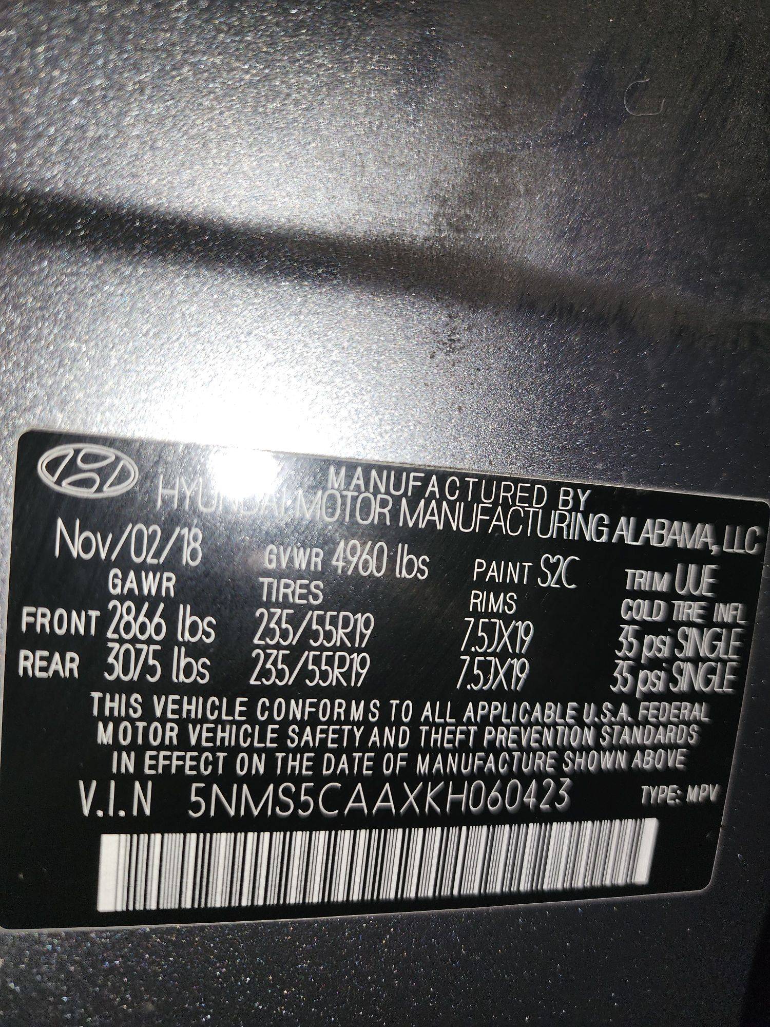 HYUNDAI SANTA FE 2019 - Marhaba Auction Used Cars - Image 11