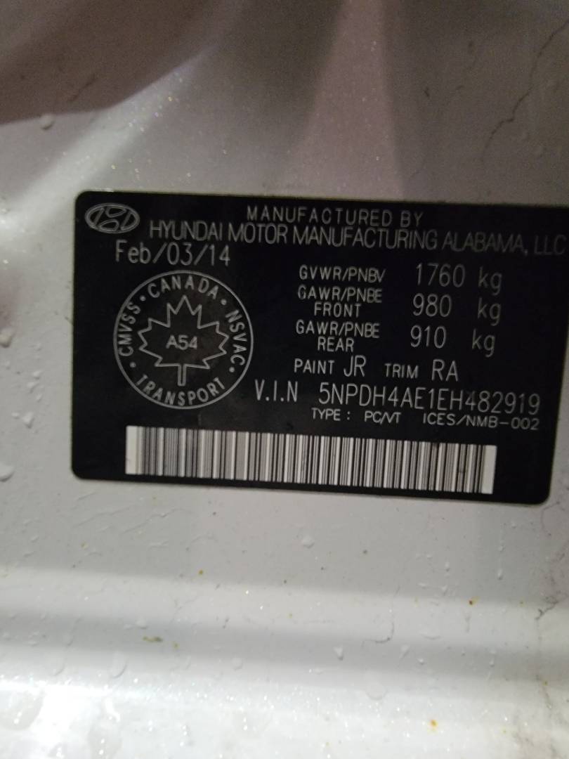 HYUNDAI ELANTRA 2014 - Marhaba Auction Used Cars - Image 8