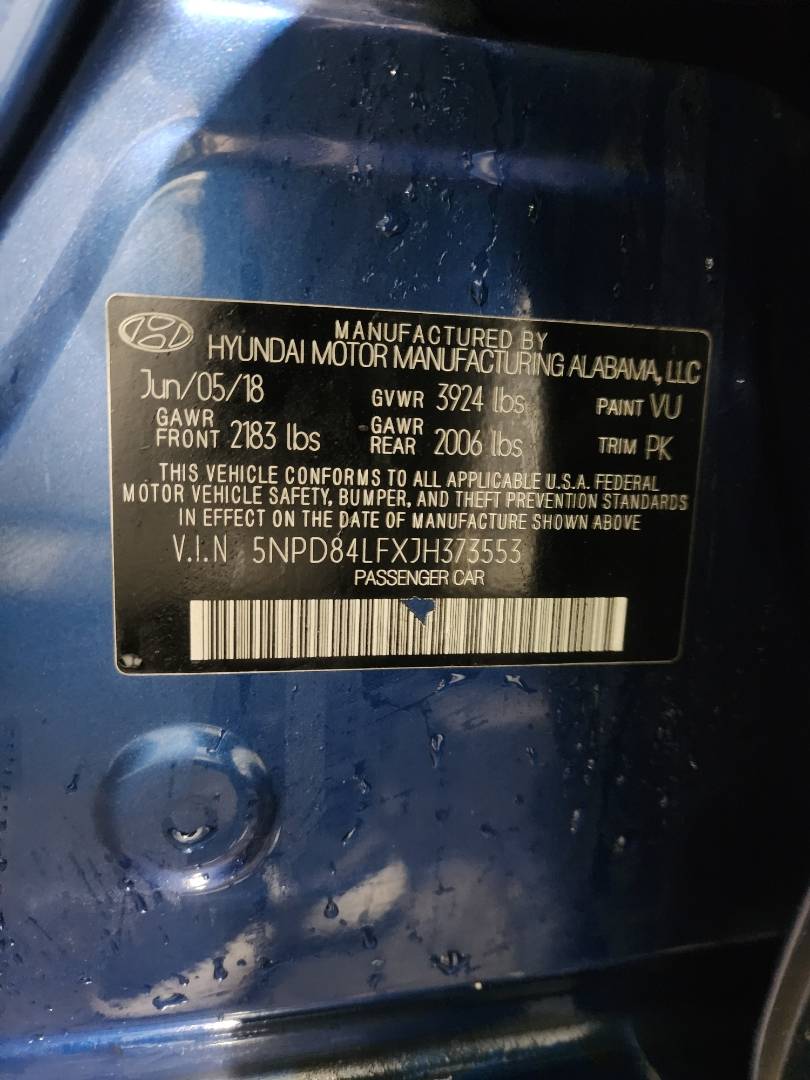 2018 HYUNDAI ELANTRA — 97535 Miles — Lot 70569593 - Marhaba Auctions Used Cars - Image 3