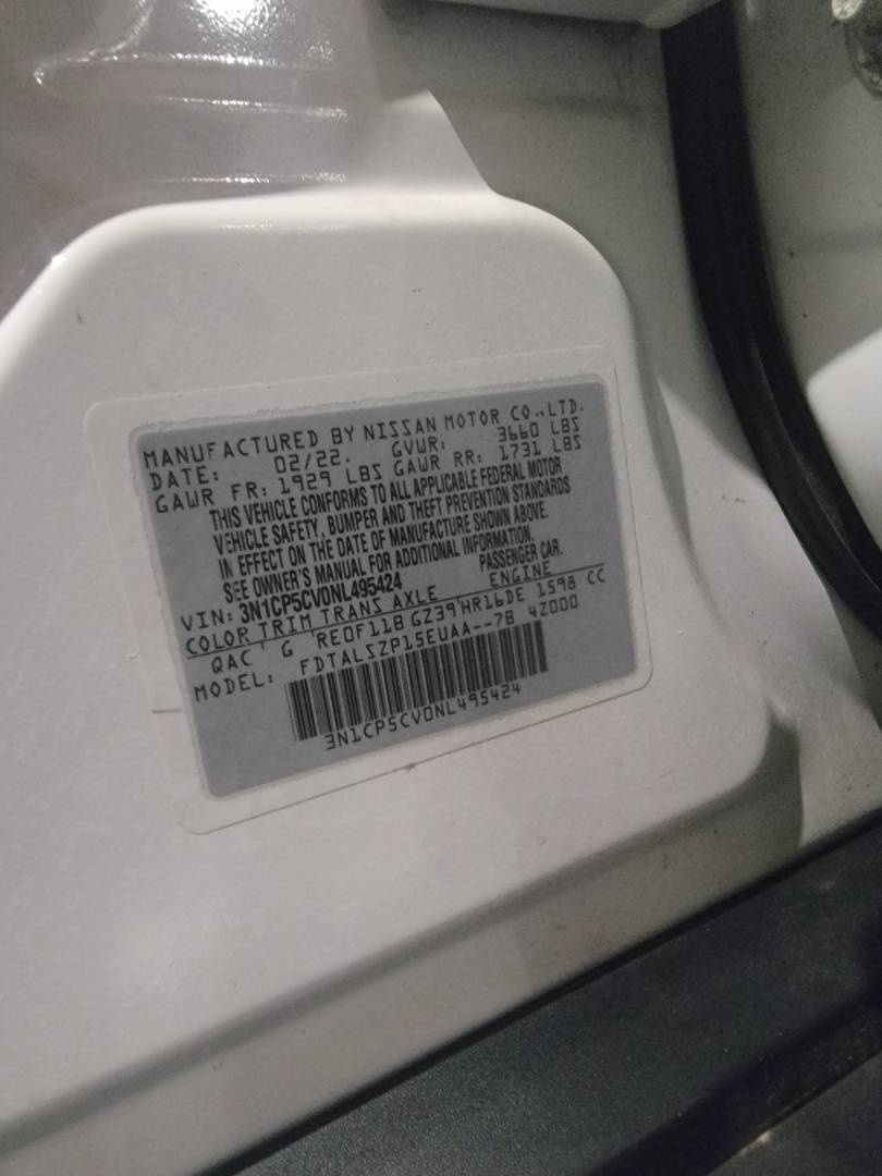 2022 NISSAN KICKS — 40569 Miles — Lot L495424 — Main - Marhaba Auctions Used Cars - Image 9