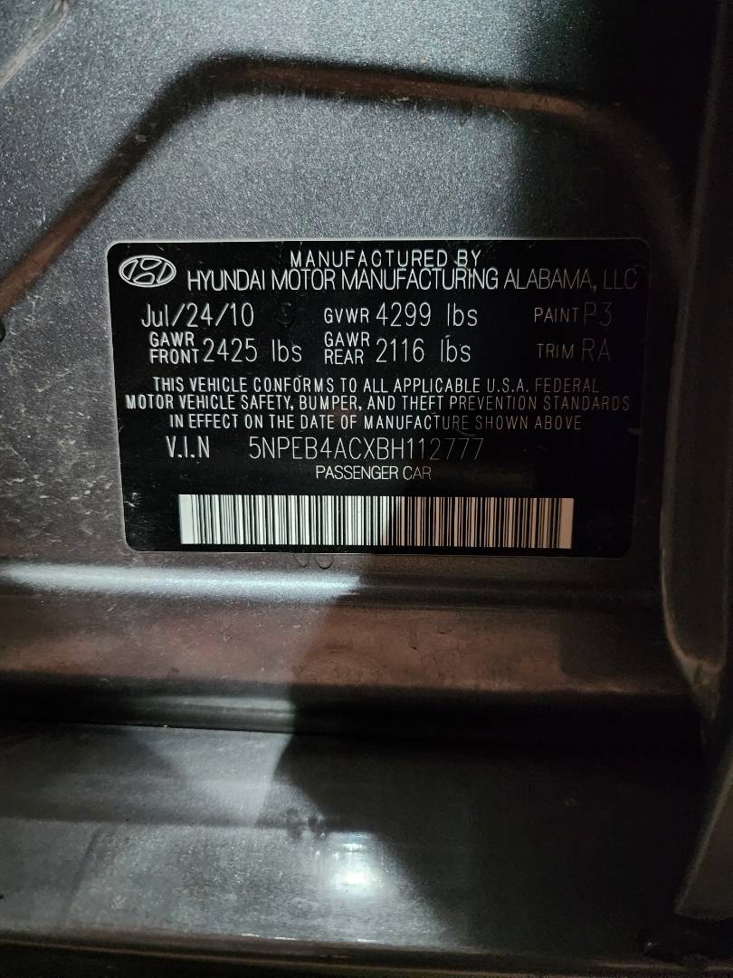 HYUNDAI SONATA 2011 - Marhaba Auction Used Cars - Image 3