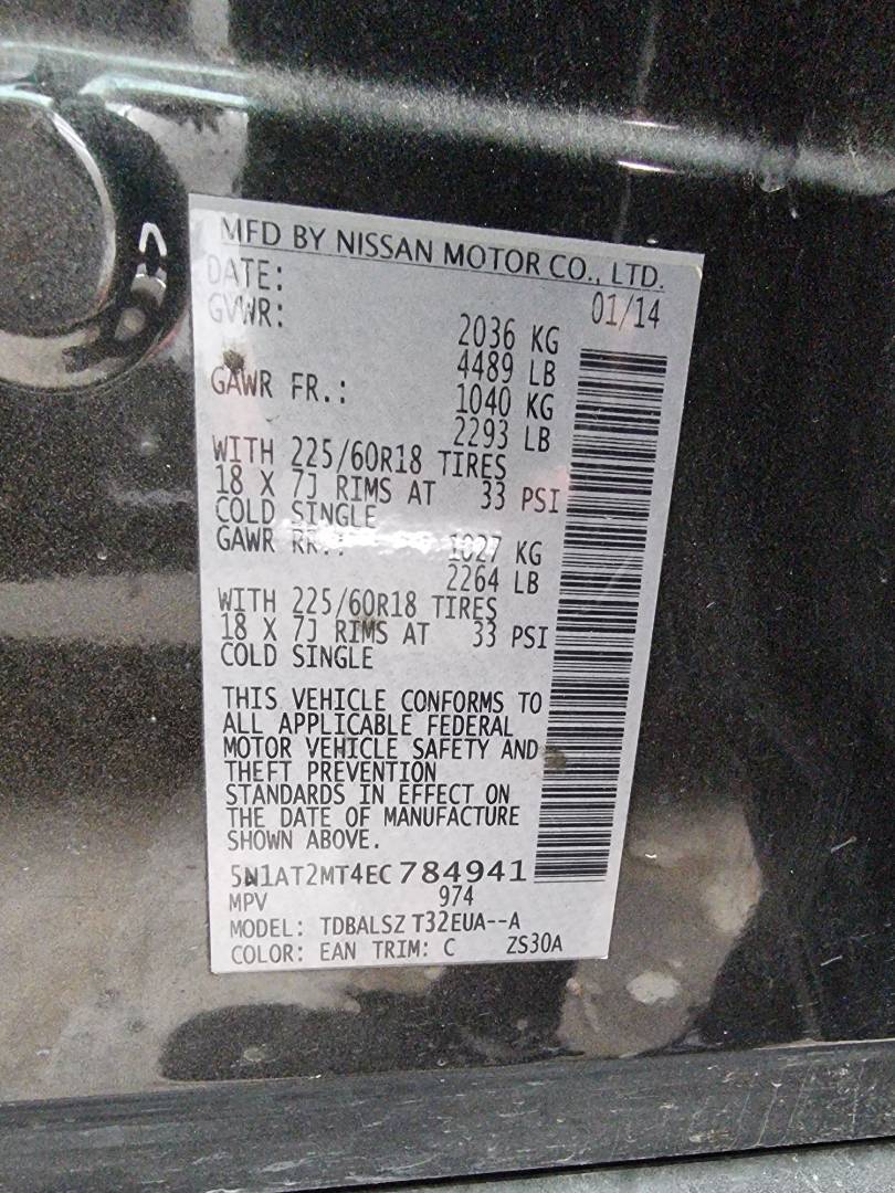 2014 NISSAN ROGUE — 222593 Miles — Lot C784941 — Al Quoz - Marhaba Auctions Used Cars - Image 8