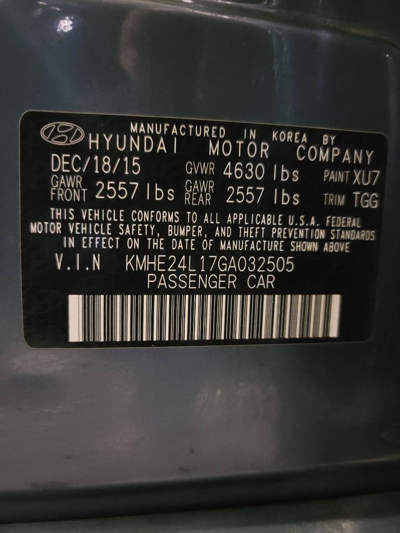 2016 HYUNDAI SONATA — 136654 Miles — Lot A032505 — Main - Marhaba Auctions Used Cars - Image 9