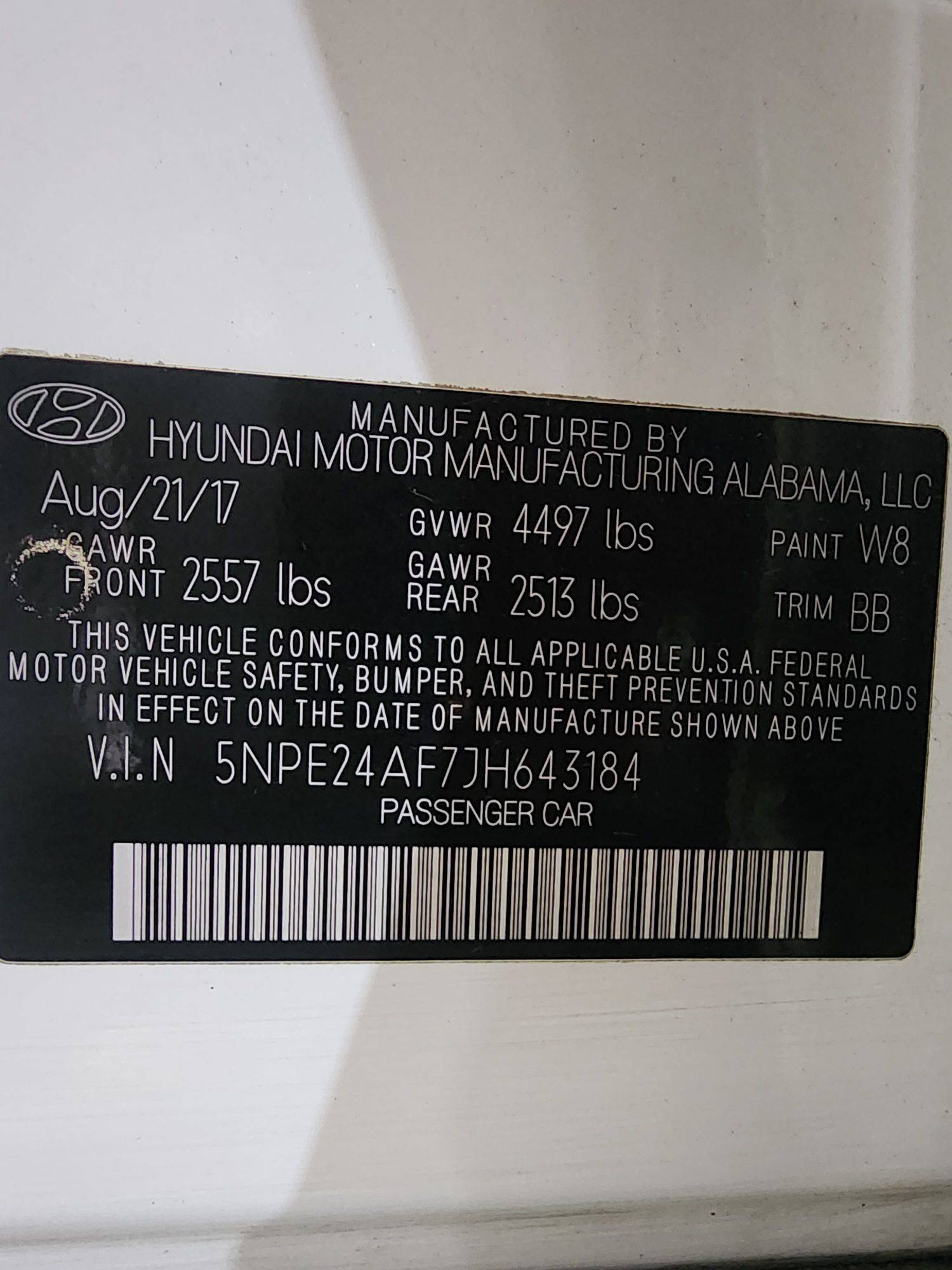 HYUNDAI SONATA 2018 - Marhaba Auction Used Cars - Image 10