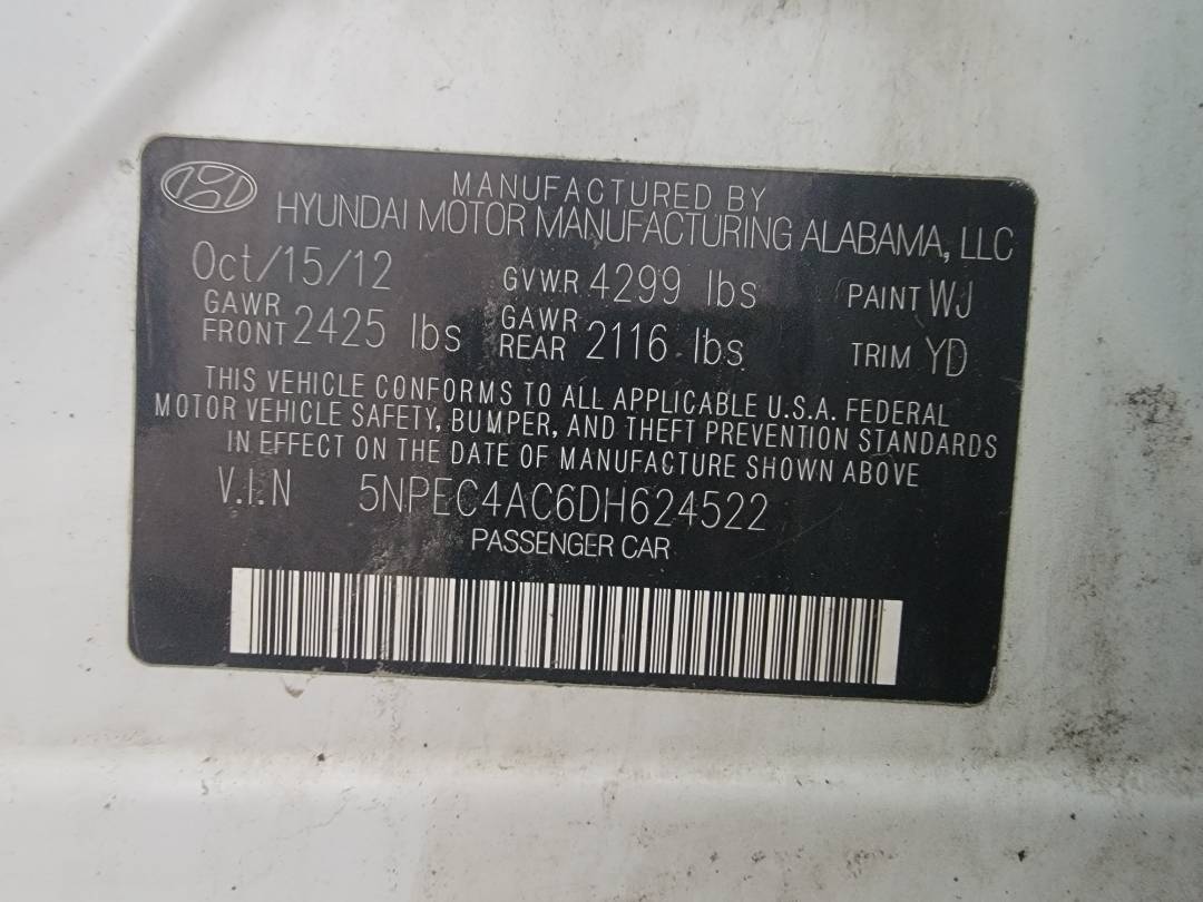 2014 HYUNDAI SONATA — 183719 Miles — Lot H624522 — Main - Marhaba Auctions Used Cars - Image 7