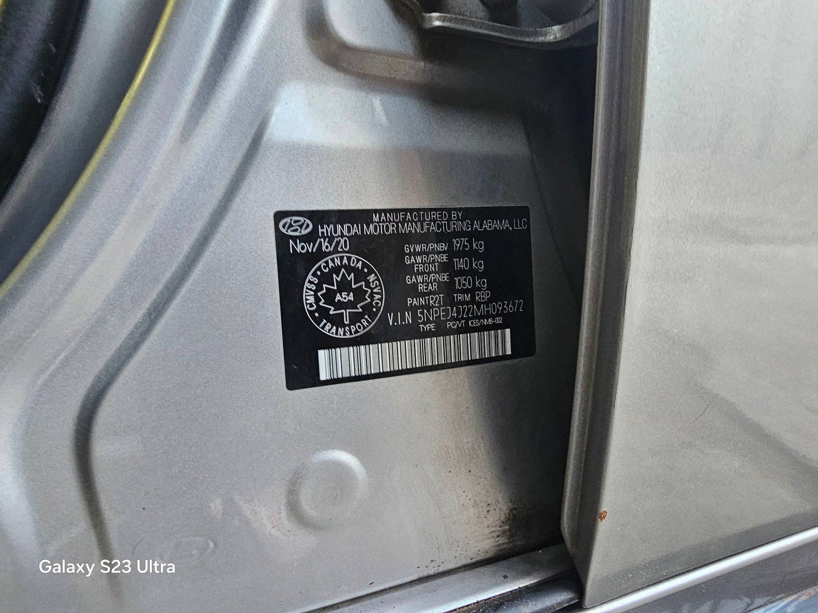 2021 HYUNDAI SONATA — 107024 KM — Lot H093672 — Main - Marhaba Auctions Used Cars - Image 10