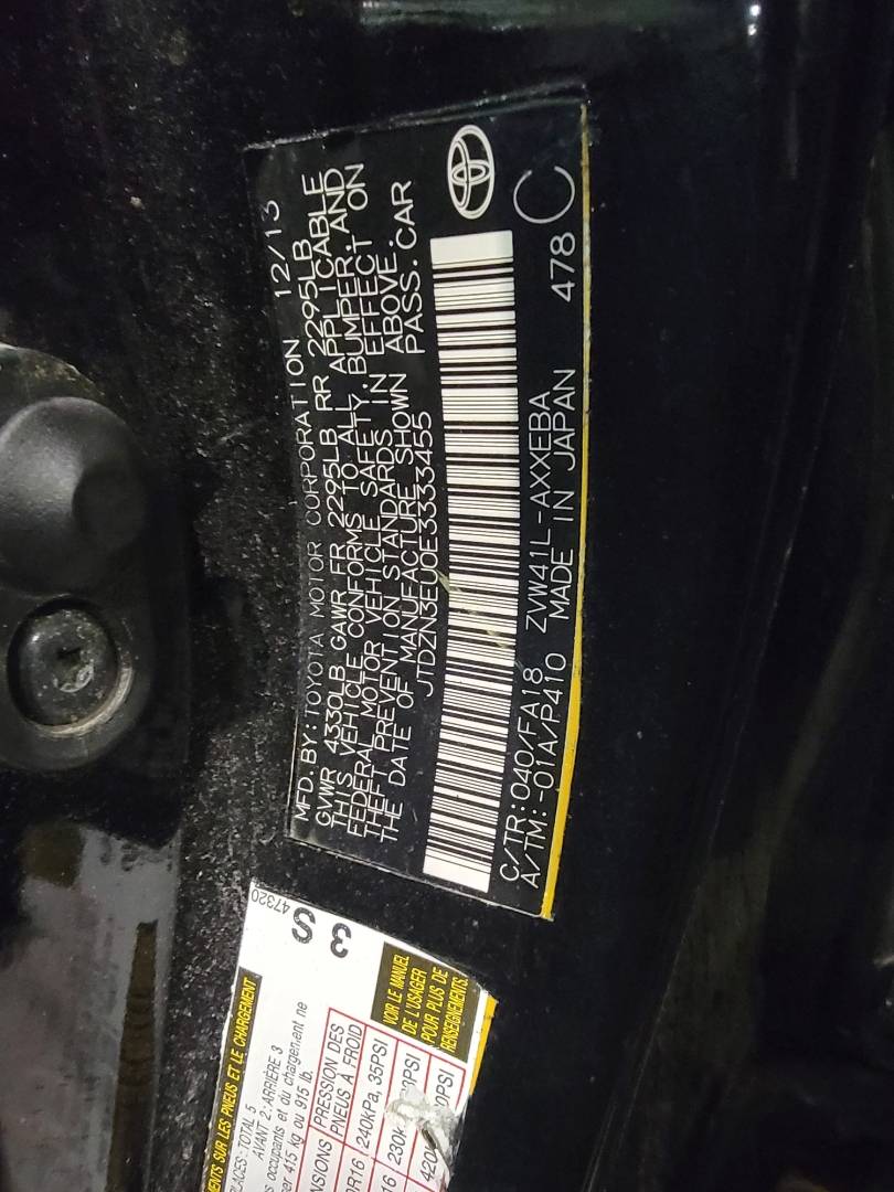 2014 TOYOTA PRIUS — 292126 Miles — Lot U0E3333455 — Main - Marhaba Auctions Used Cars - Image 9