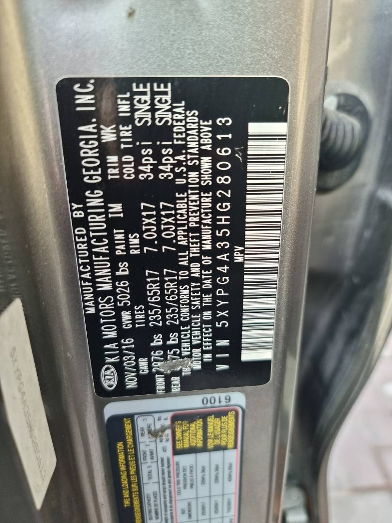 KIA SORENTO 2017 - Marhaba Auction Used Cars - Image 9