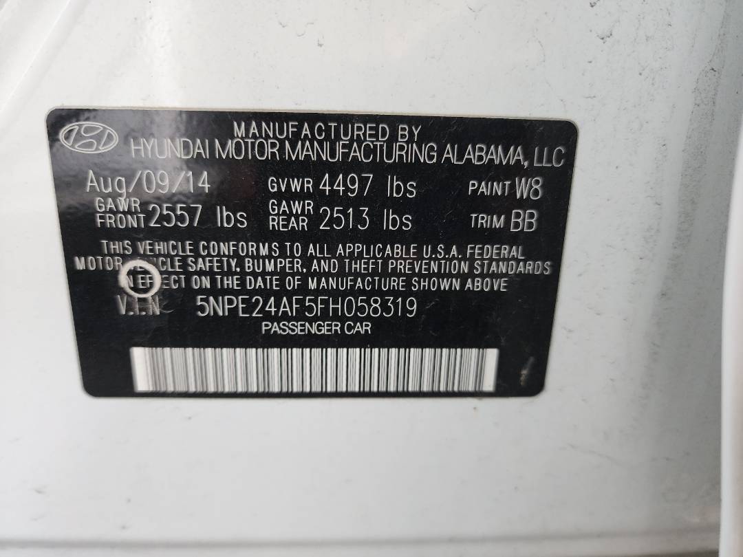 2015 HYUNDAI SONATA — 147798 Miles — Lot 82048823 - Marhaba Auctions Used Cars - Image 4