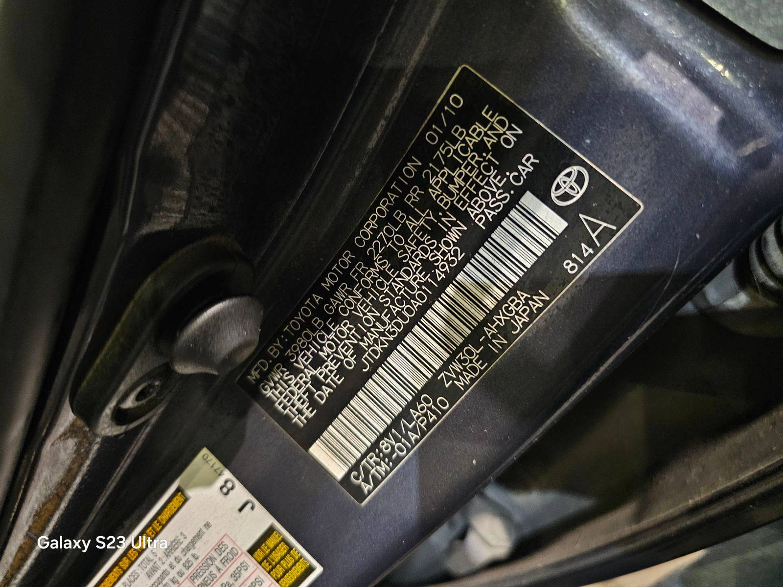 2010 TOYOTA PRIUS — 187089 Miles — Lot 92261665 — Main - Marhaba Auctions Used Cars - Image 9