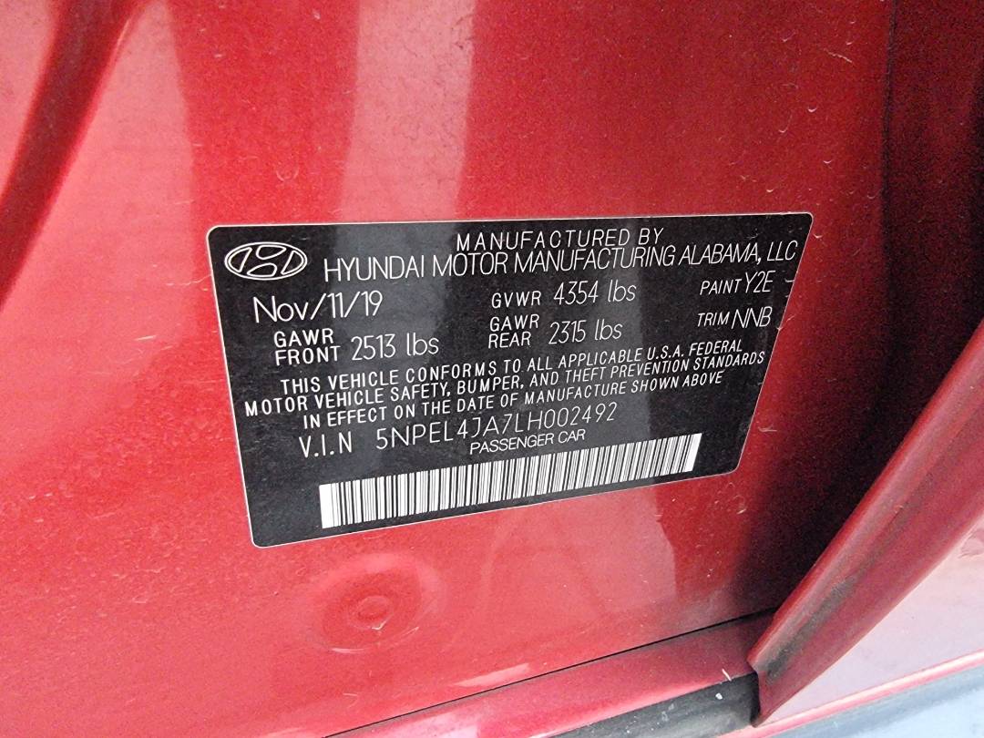 HYUNDAI SONATA 2020 - Marhaba Auction Used Cars - Image 8
