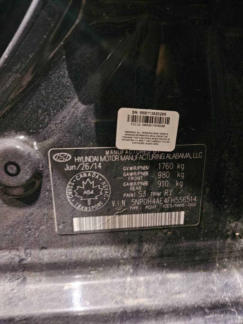 2015 HYUNDAI ELANTRA — 198138 KM — Lot H556514 — Main - Marhaba Auctions Used Cars - Image 10