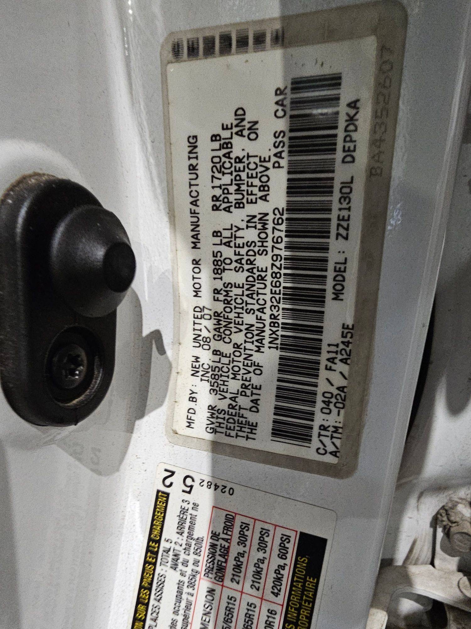 TOYOTA COROLLA 2008 - Marhaba Auction Used Cars - Image 10