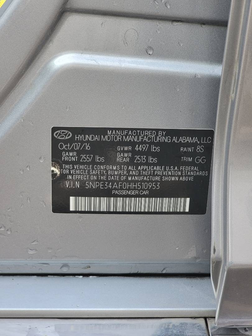 2017 HYUNDAI SONATA — 71264 Miles — Lot HH510953 — Main - Marhaba Auctions Used Cars - Image 11