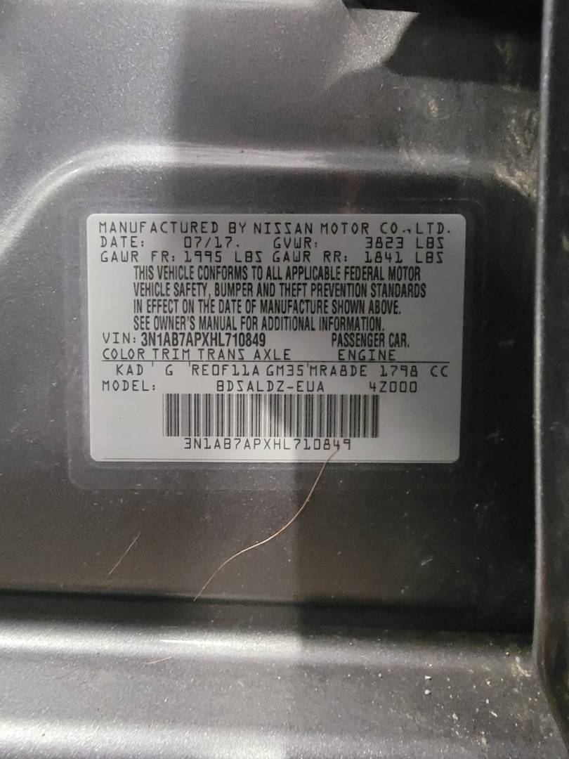 2017 NISSAN SENTRA — 78615 Miles — Lot 710849 — Main - Marhaba Auctions Used Cars - Image 10