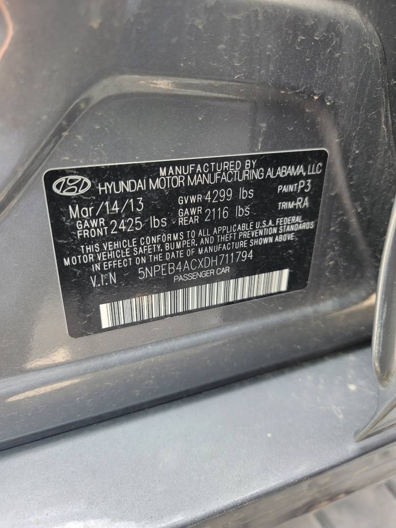2013 HYUNDAI SONATA — 203521 Miles — Lot H711794 — Ind. 12 - Marhaba Auctions Used Cars - Image 8