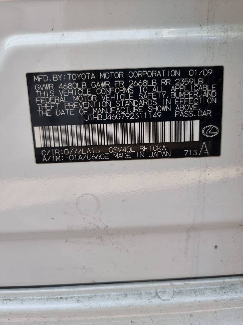 LEXUS ES 350 2009 - Marhaba Auction Used Cars - Image 10