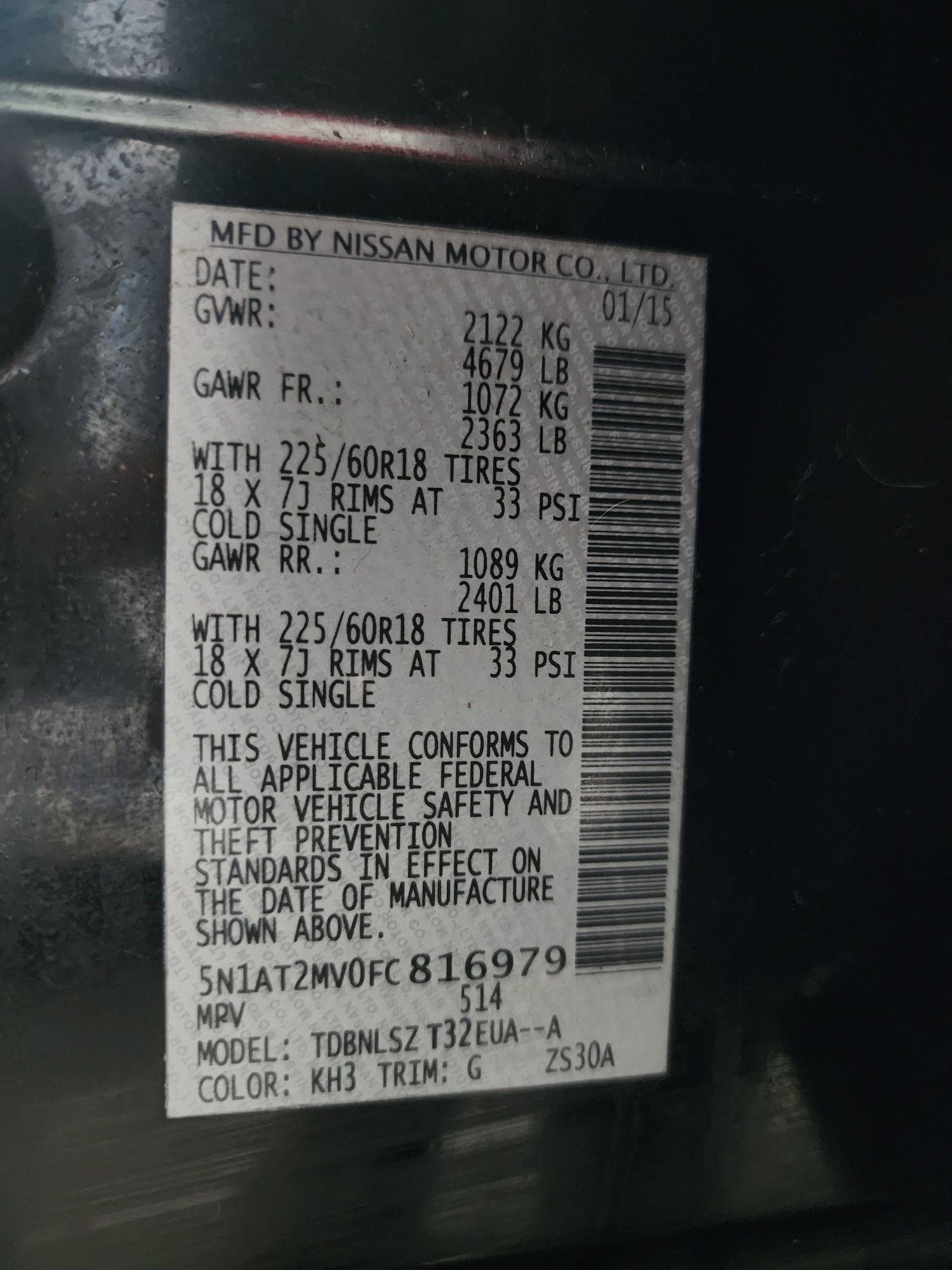 2015 NISSAN ROGUE — 156911 Miles — Lot 41787430 — Al Quoz - Marhaba Auctions Used Cars - Image 11
