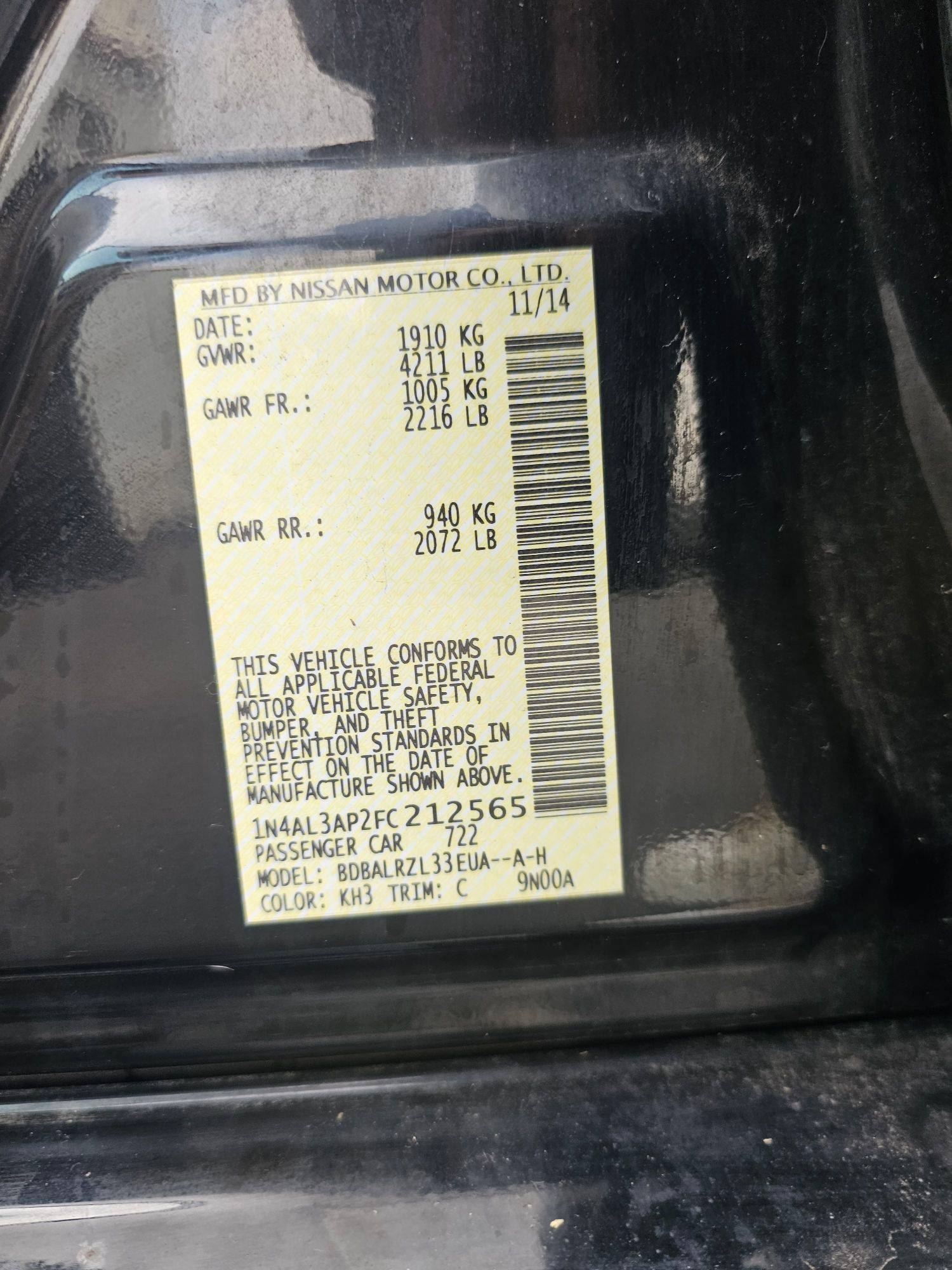 NISSAN ALTIMA 2015 - Marhaba Auction Used Cars - Image 10