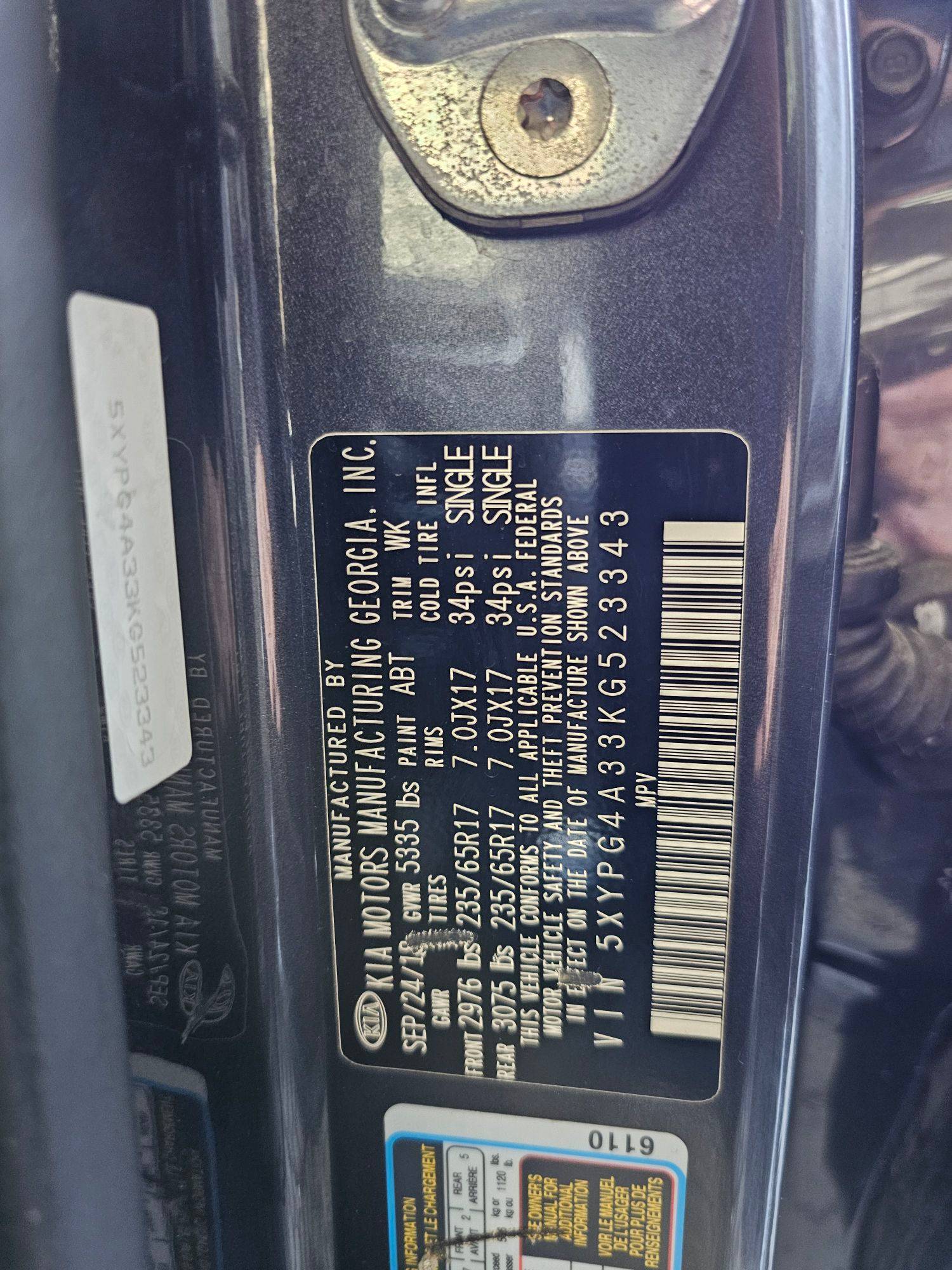 2019 KIA SORENTO — 164664 Miles — Lot 523343 — Souq - Marhaba Auctions Used Cars - Image 9