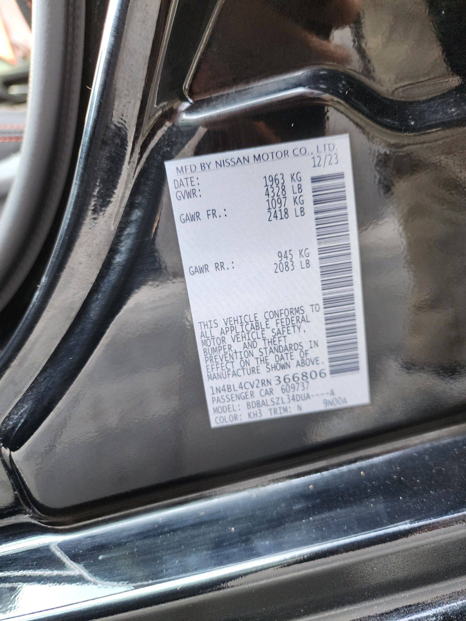 2024 NISSAN ALTIMA — 3304 Miles — Lot N366806 — Al Quoz - Marhaba Auctions Used Cars - Image 10