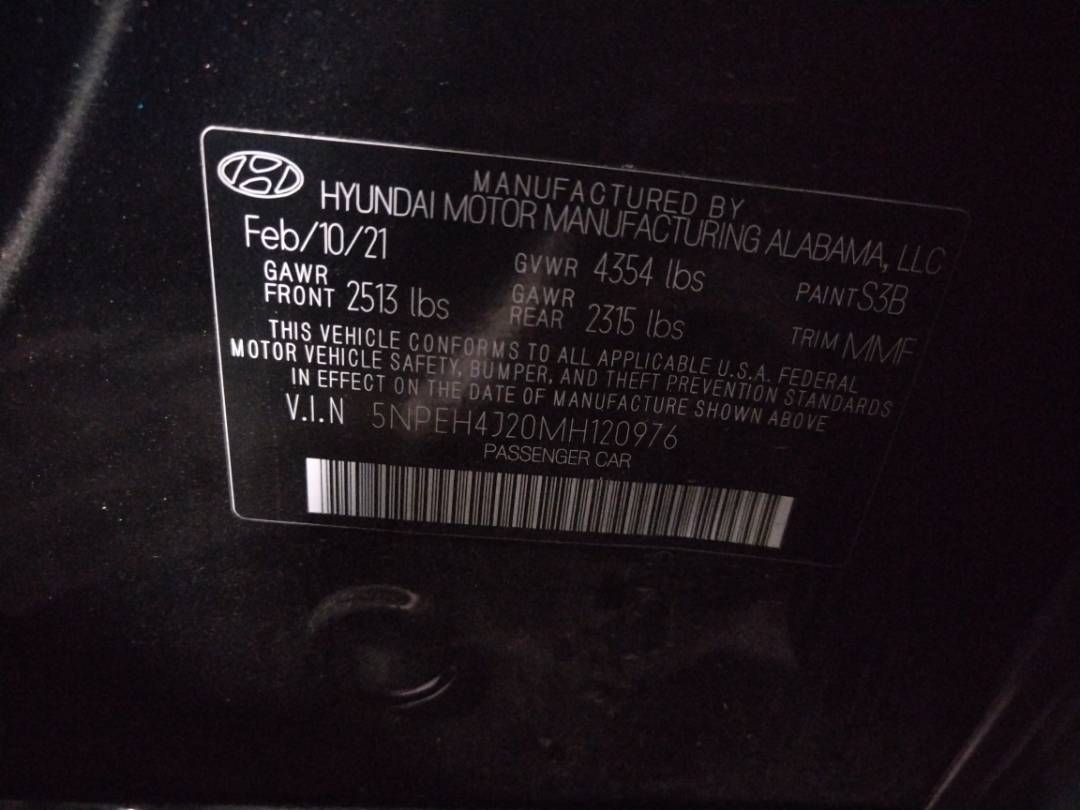2021 HYUNDAI SONATA — 49680 Miles — Lot 61682373 - Marhaba Auctions Used Cars - Image 9