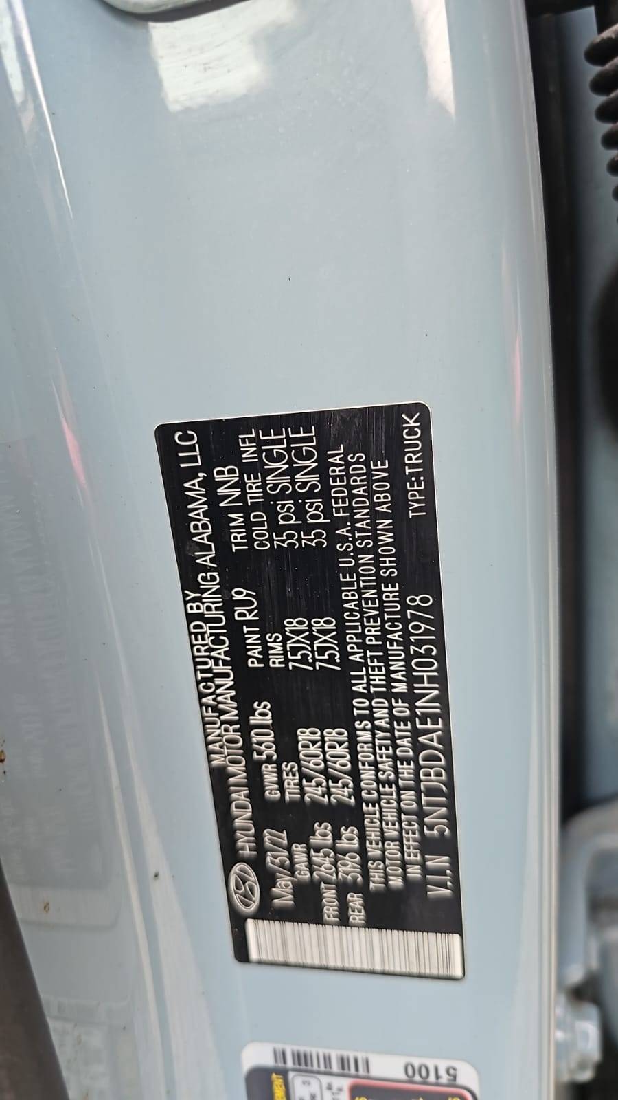 HYUNDAI SANTA CRUZ SEL 2022 - Marhaba Auction Used Cars - Image 7