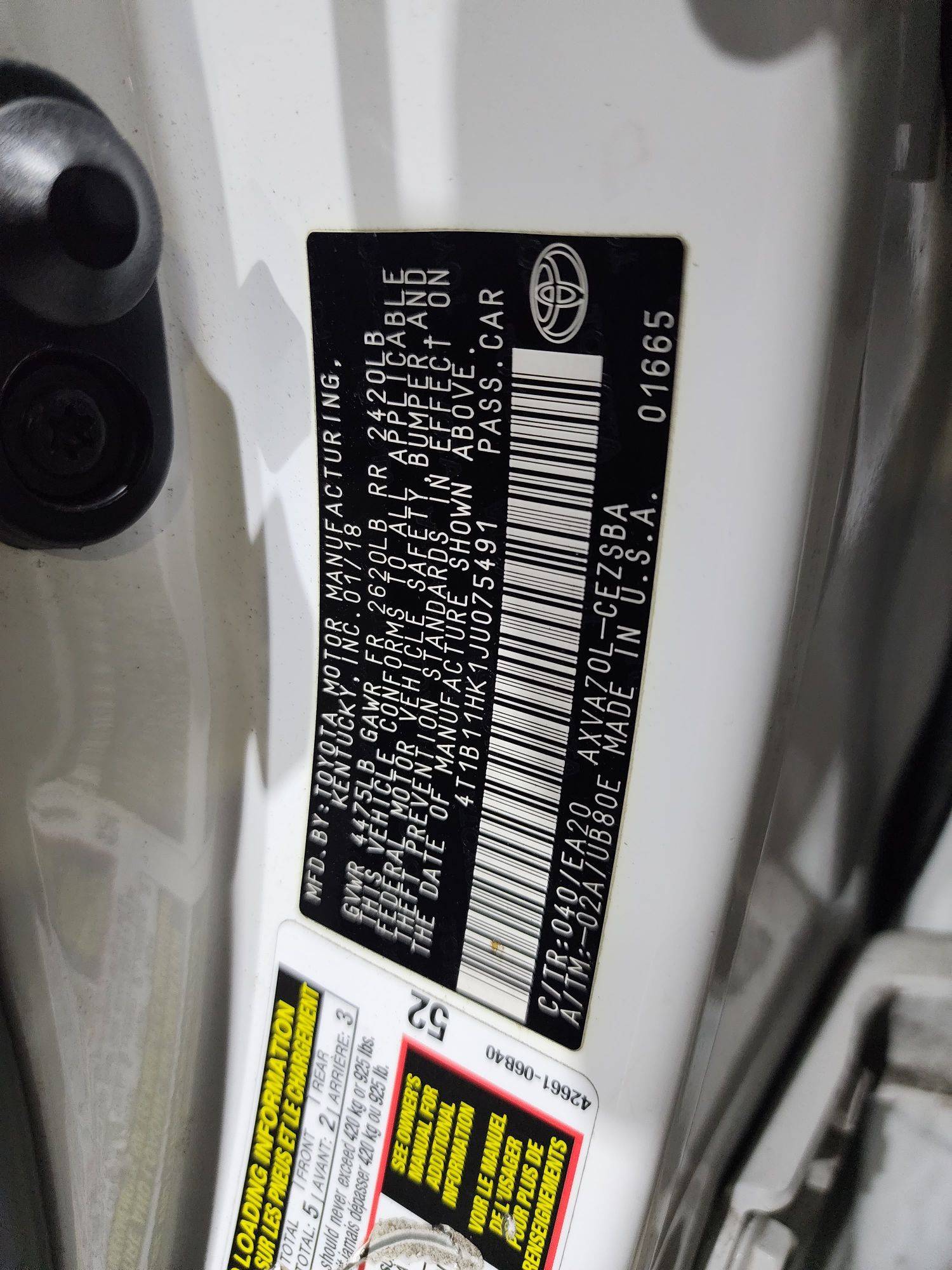 TOYOTA CAMRY 2018 - Marhaba Auction Used Cars - Image 10