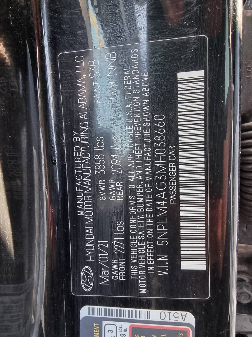 2021 HYUNDAI ELANTRA — 93241 Miles — Lot MH038660 — Ind. 12 - Marhaba Auctions Used Cars - Image 6