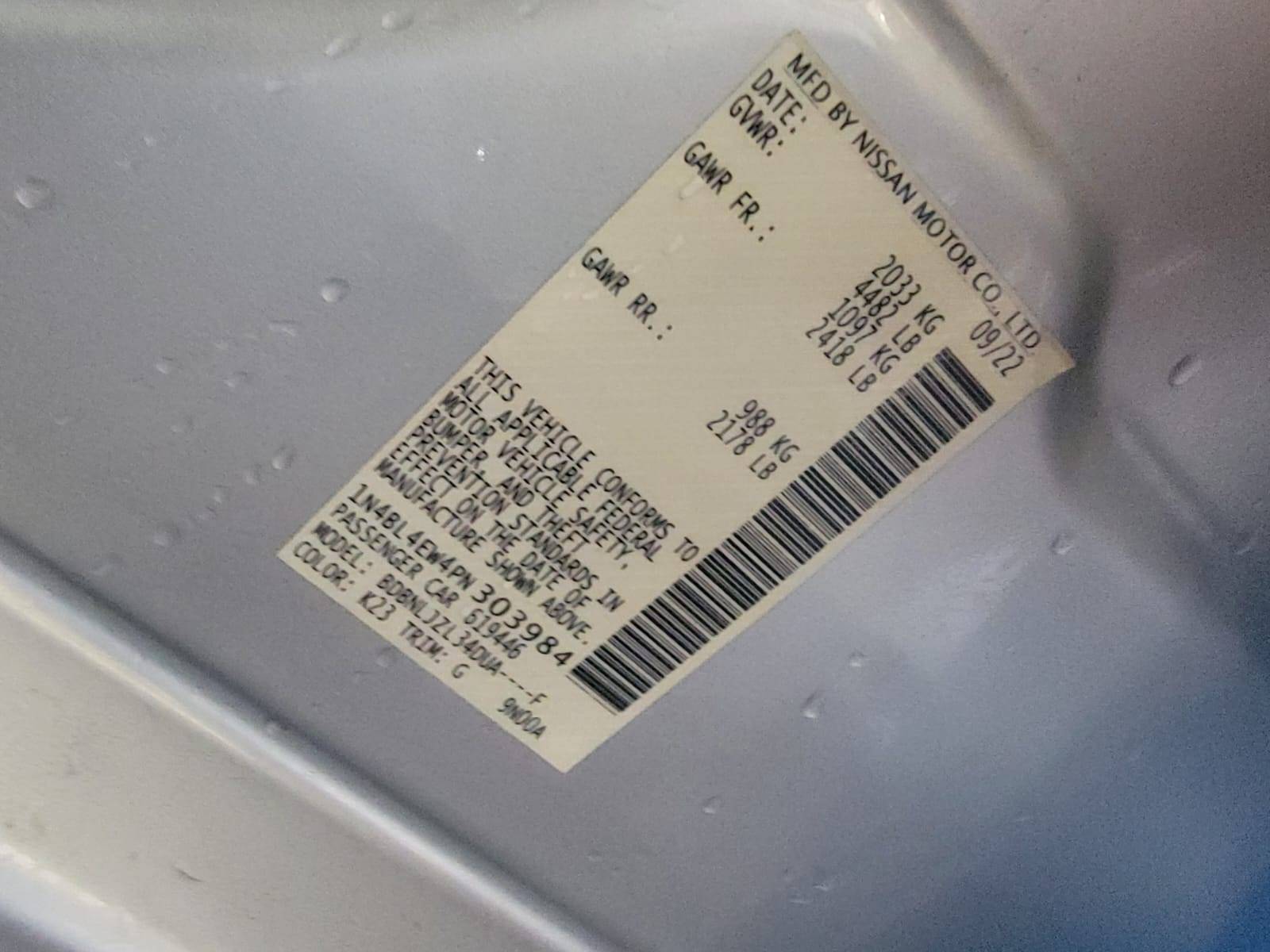 NISSAN ALTIMA 2023 - Marhaba Auction Used Cars - Image 11