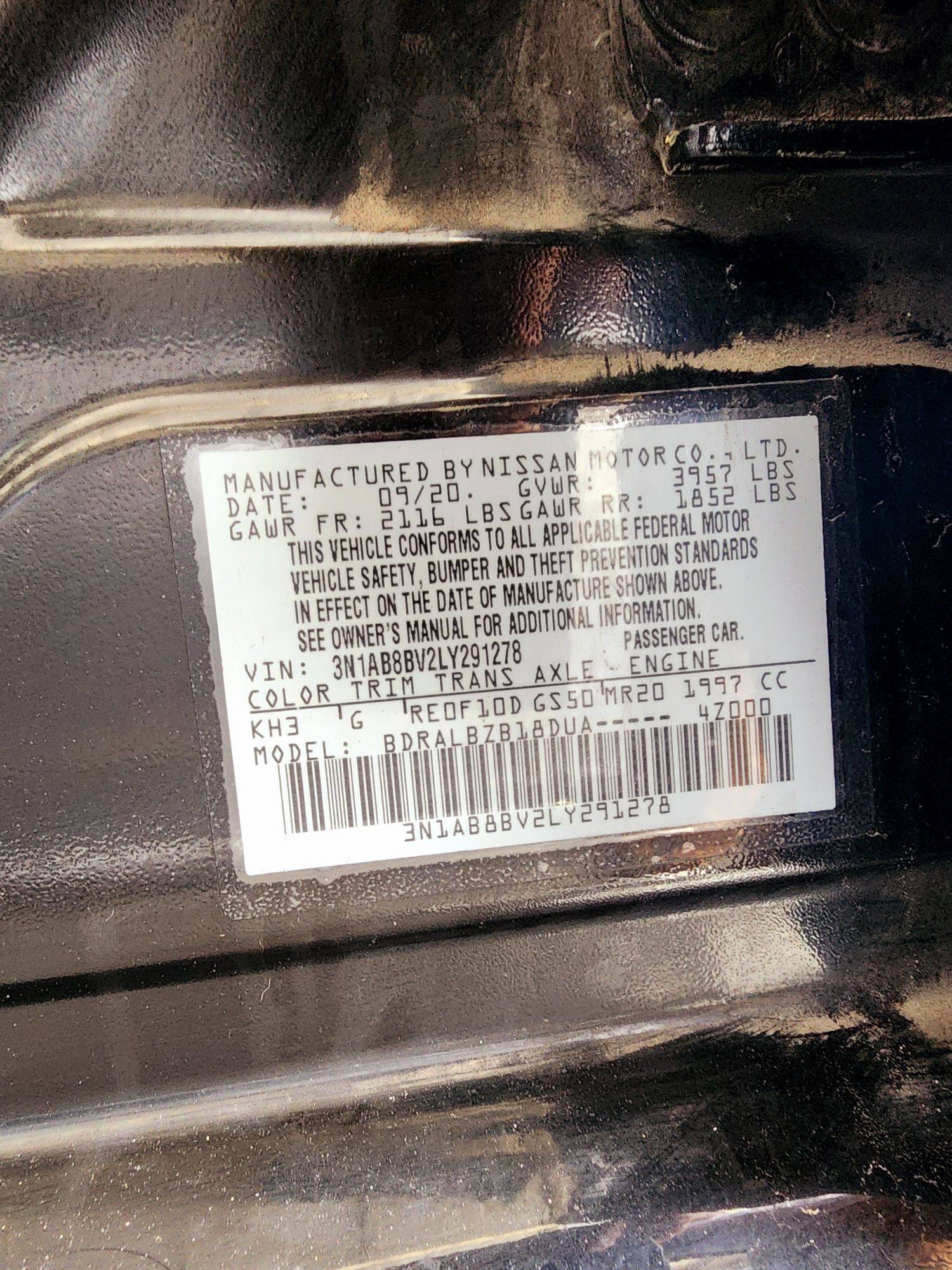 2020 NISSAN SENTRA — 129355 Miles — Lot LY291278 — Souq - Marhaba Auctions Used Cars - Image 9