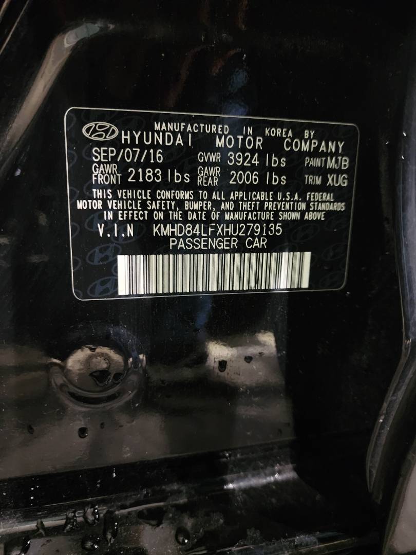 2017 HYUNDAI ELANTRA — 121788 Miles — Lot 73405993 - Marhaba Auctions Used Cars - Image 3