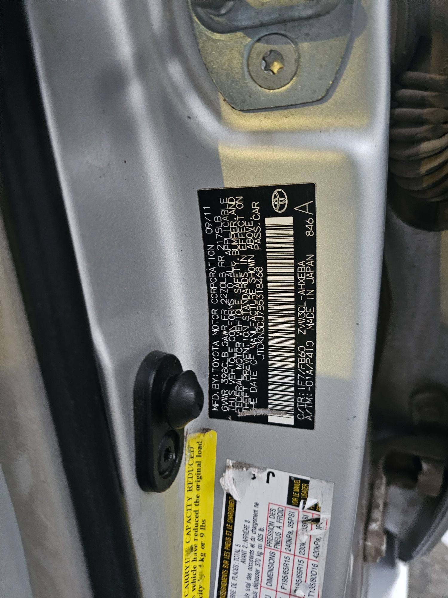 2011 TOYOTA PRIUS — 232243 Miles — Lot B5318468 — Main - Marhaba Auctions Used Cars - Image 9