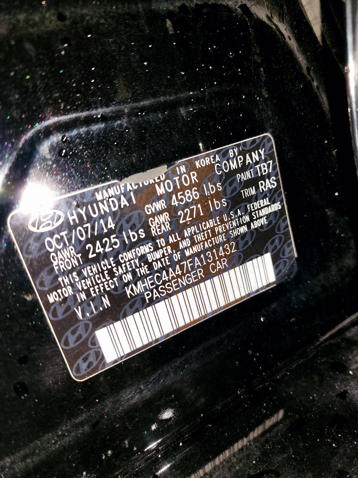 2015 HYUNDAI SONATA — 211716 Miles — Lot A131432 — Souq - Marhaba Auctions Used Cars - Image 9