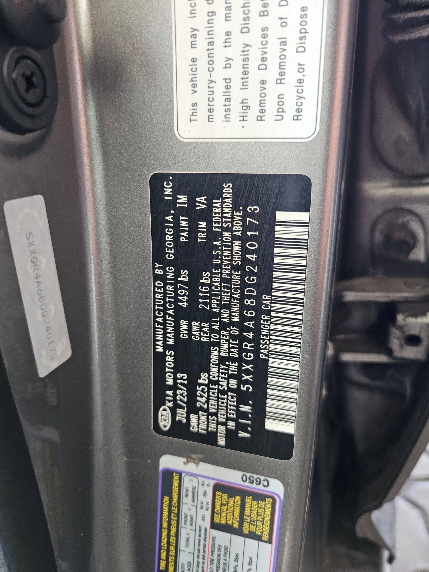 2013 KIA OPTIMA — 169185 Miles — Lot 68DG240173 — Souq - Marhaba Auctions Used Cars - Image 10