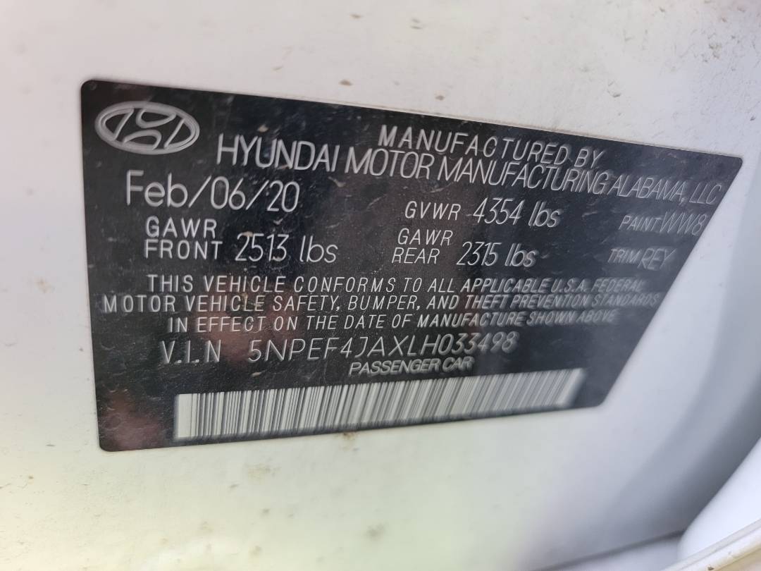 2020 HYUNDAI SONATA — 42574 Miles — Lot 37536809 - Marhaba Auctions Used Cars - Image 9