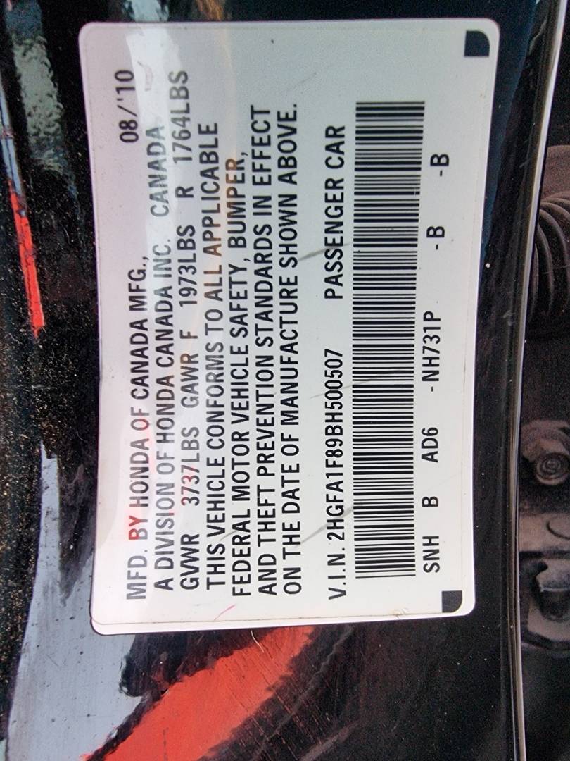 2011 HONDA CIVIC — 176249 Miles — Lot 125487 — Souq - Marhaba Auctions Used Cars - Image 10
