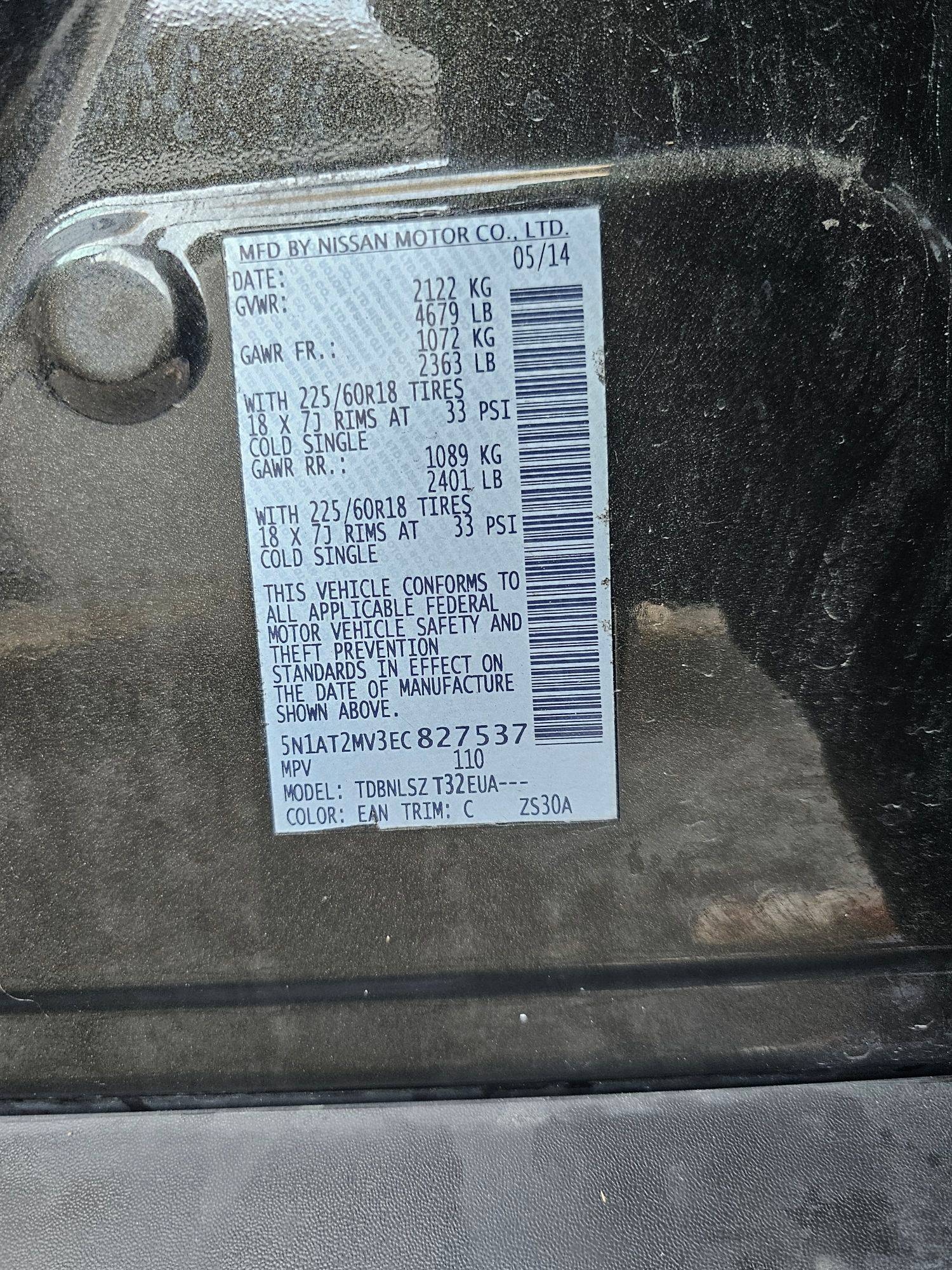 2014 NISSAN ROGUE — 143886 Miles — Lot C827537 — Souq - Marhaba Auctions Used Cars - Image 10