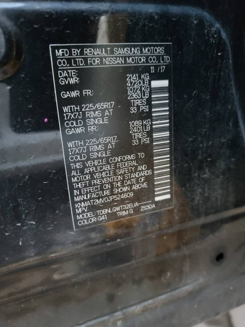 2018 NISSAN ROGUE — 124442 Miles — Lot 79571103 - Marhaba Auctions Used Cars - Image 10