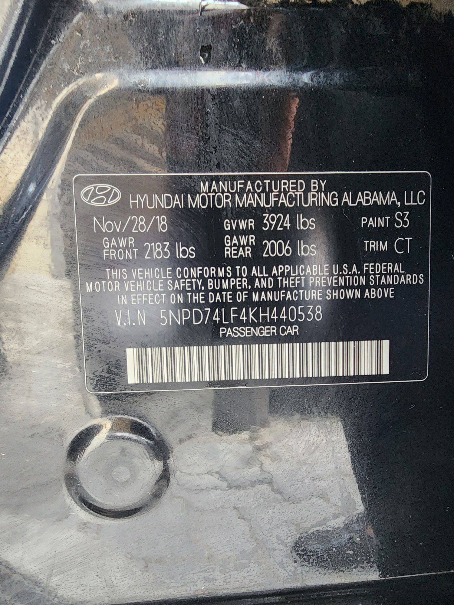 2019 HYUNDAI ELANTRA — 129241 Miles — Lot H440538 — Souq - Marhaba Auctions Used Cars - Image 9